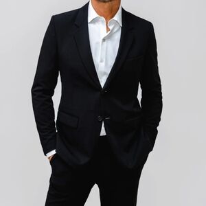 NWT Ministry Of Supply Men's Velocity Suit Jacket Black Wrinkle Free Stretch 38